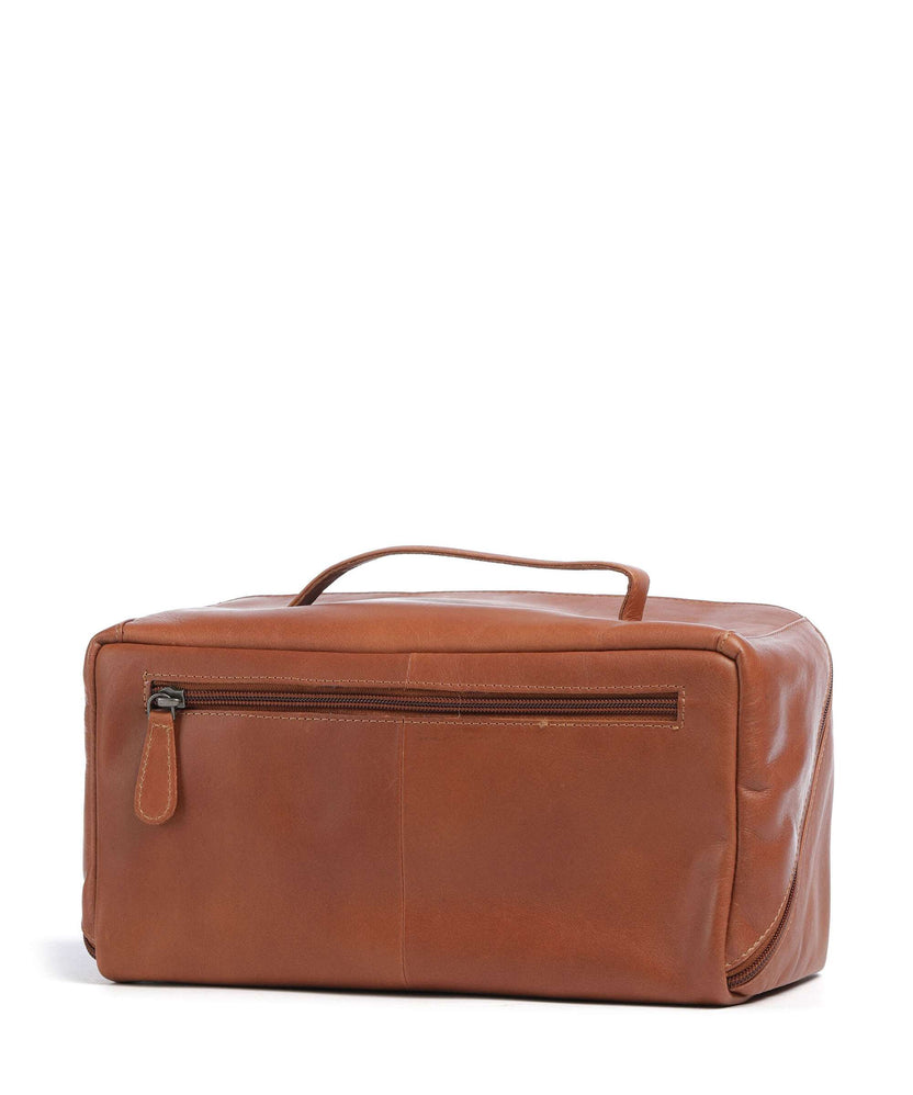 The Chesterfield Brand Wax Pull Up Cow Trevia Toiletry bag cognac