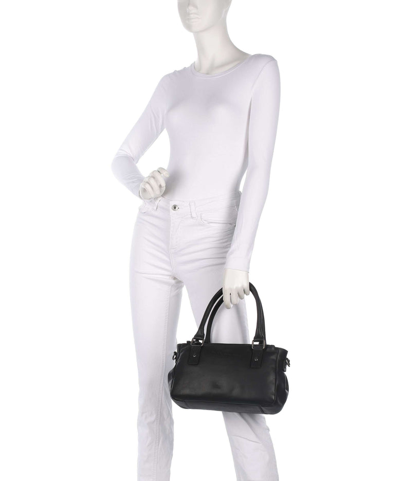 The Chesterfield Brand Wax Pull Up Cow Fenja Handbag black