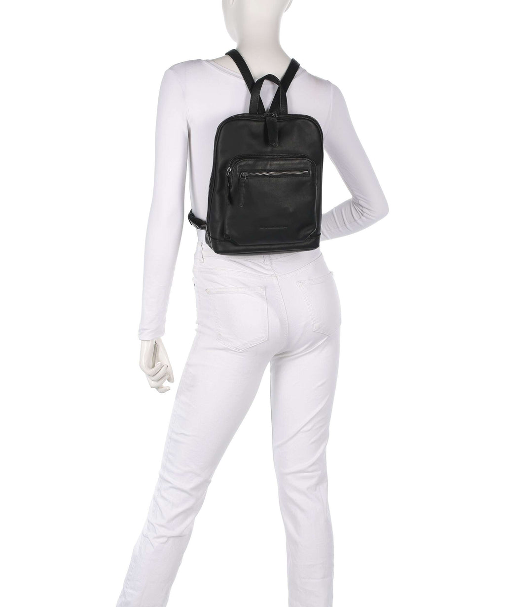 The Chesterfield Brand Wax Pull Up Cow Floran Backpack black
