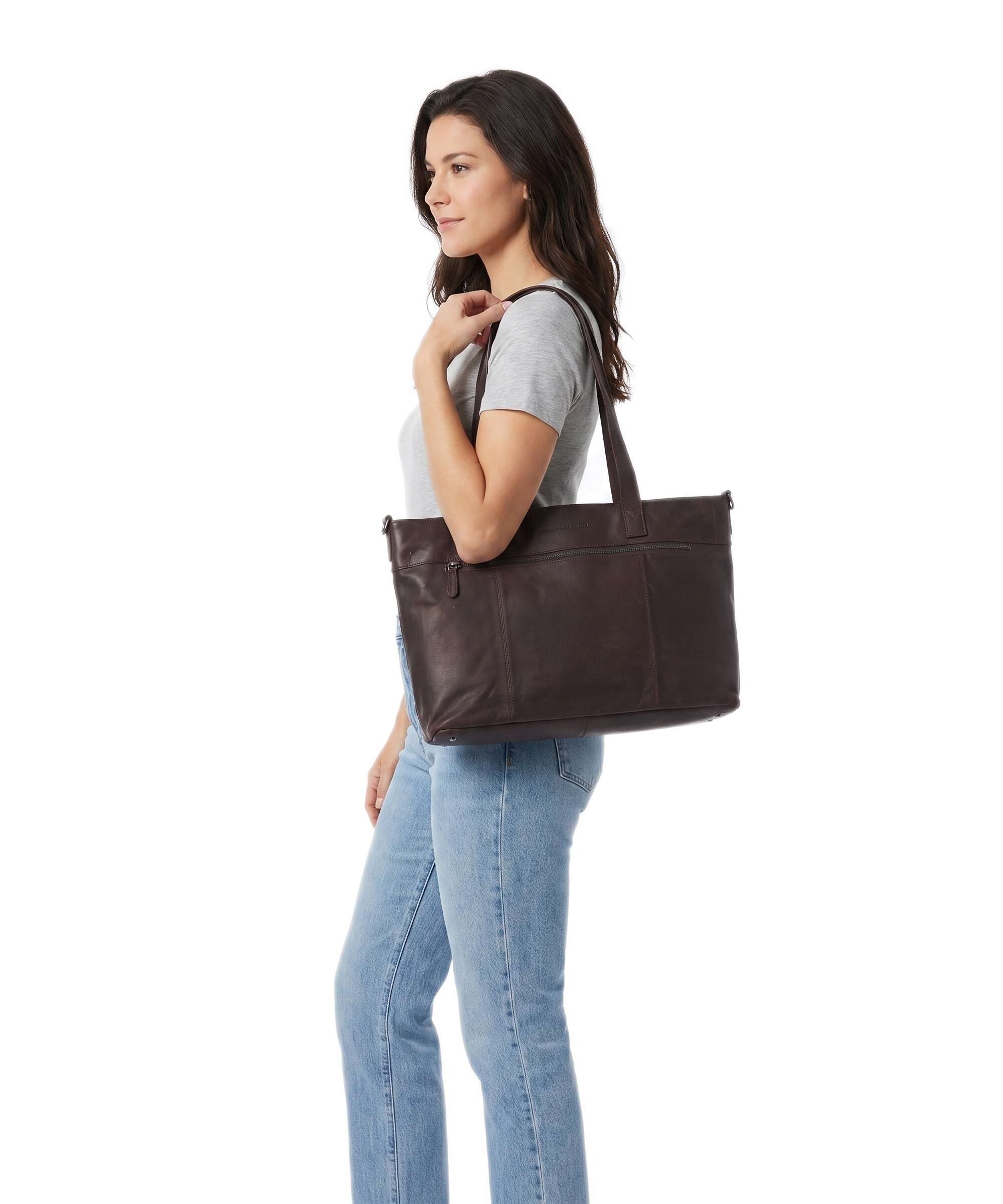 The Chesterfield Brand Wax Pull Up Cow Osira Tote bag brown