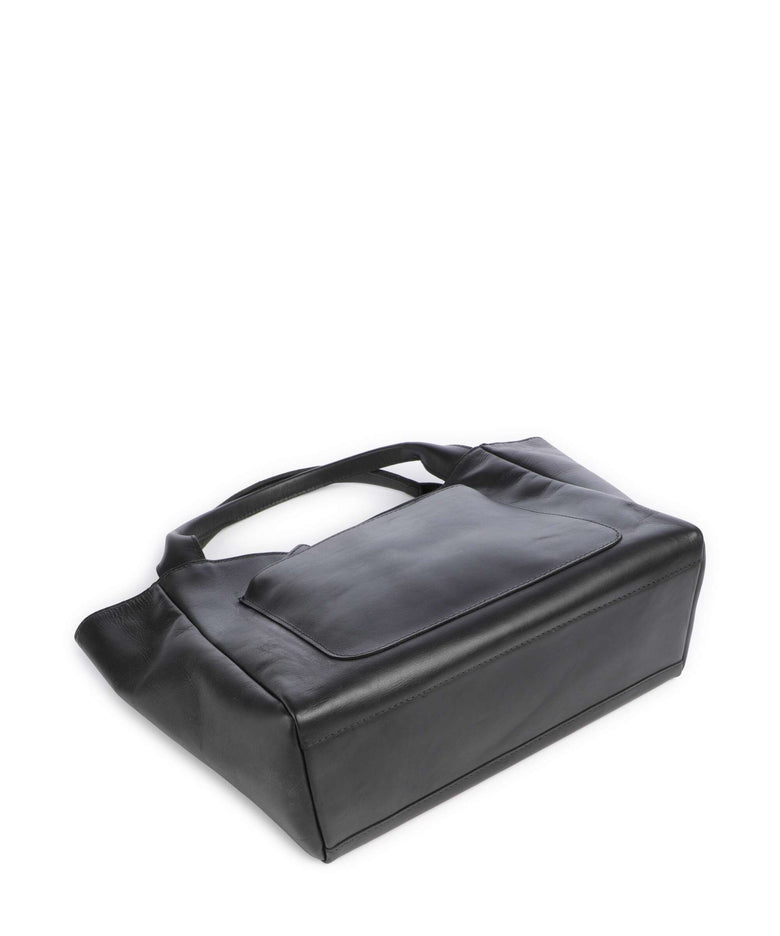 The Chesterfield Brand Wax Pull Up Cow Tenara Handbag black