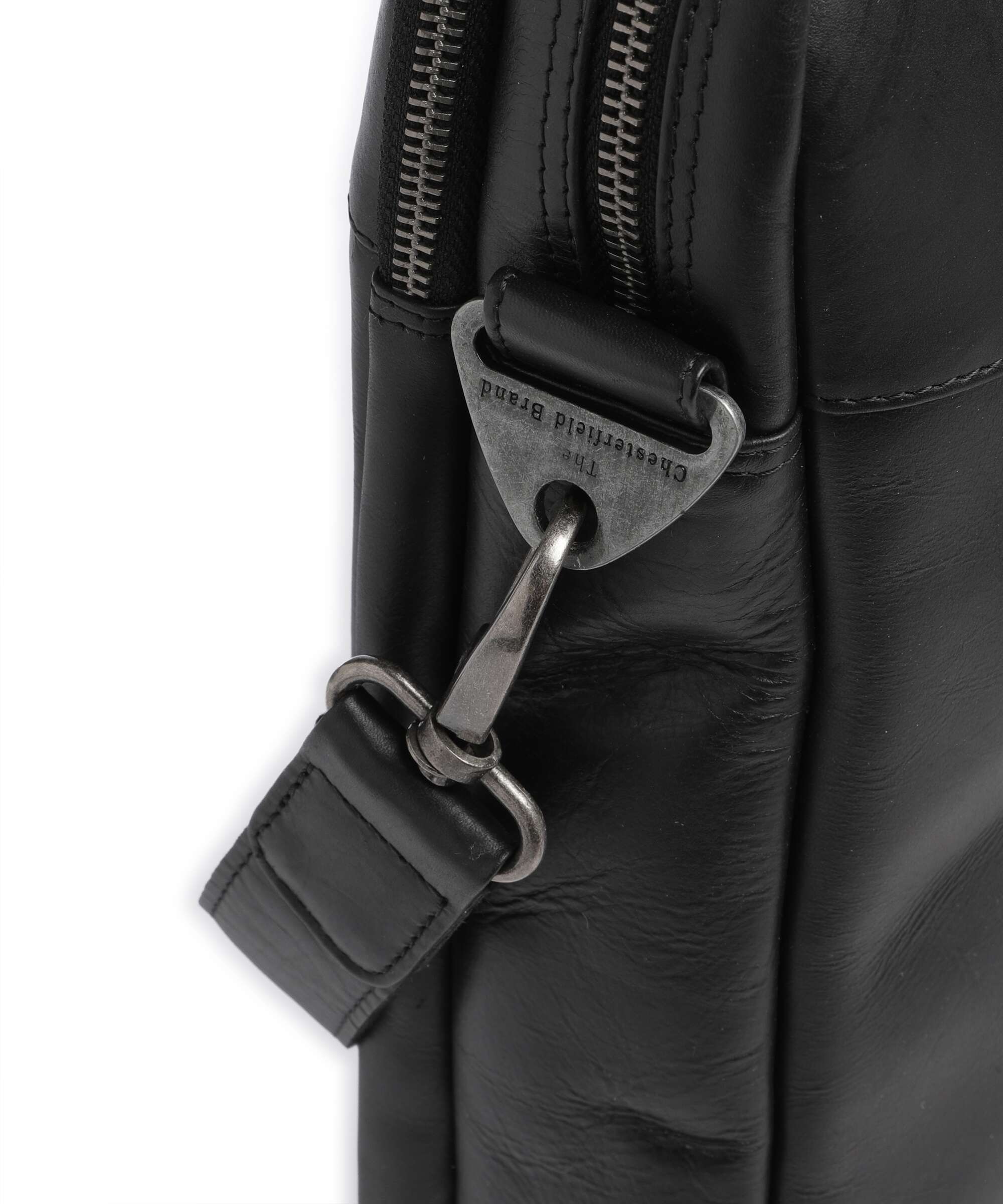 The Chesterfield Brand Wax Pull Up Cow Montara Laptop bag black