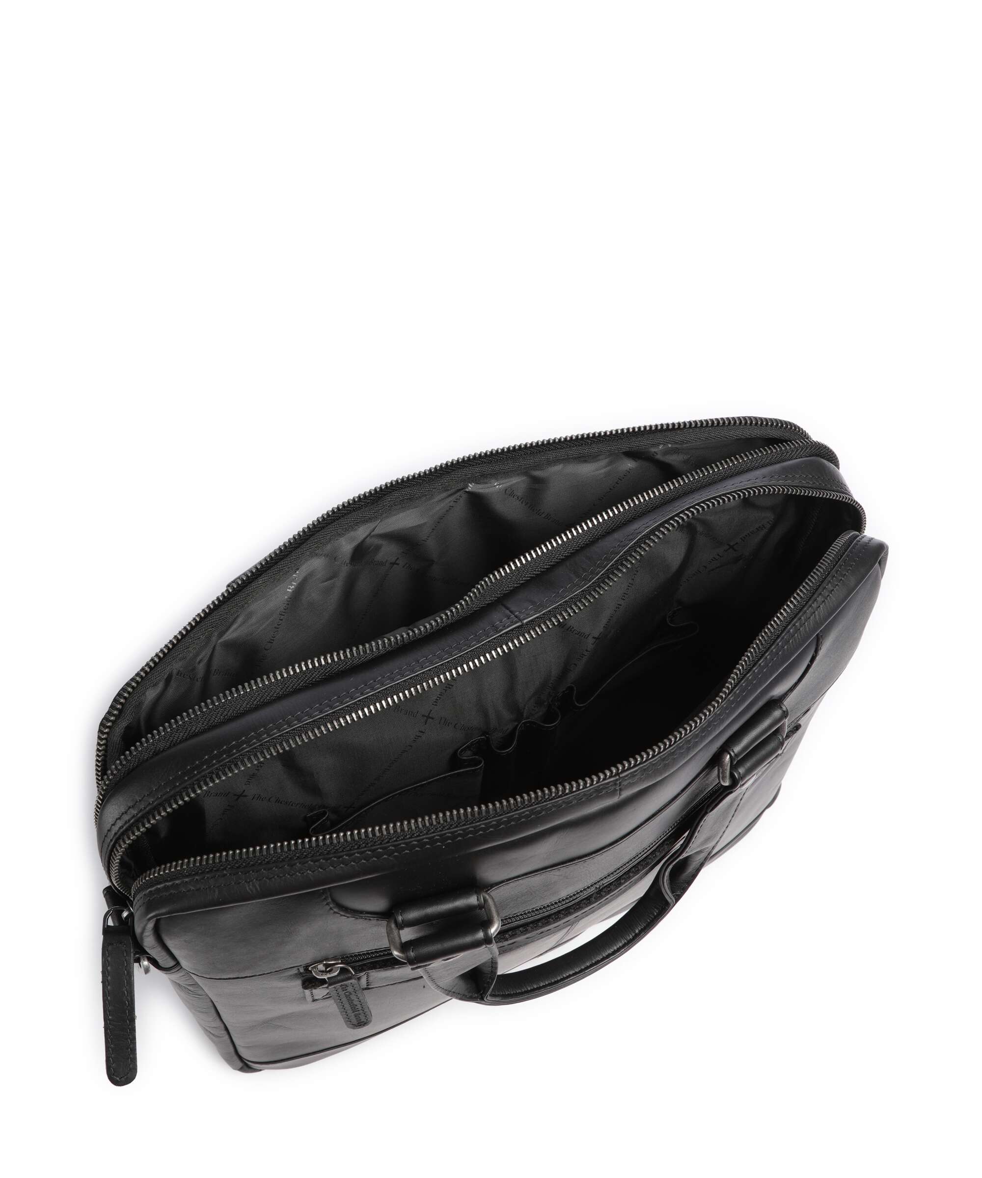 The Chesterfield Brand Wax Pull Up Cow Montara Laptop bag black