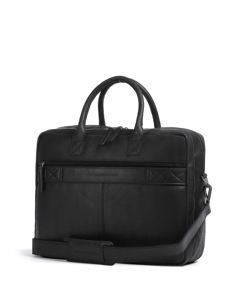 The Chesterfield Brand Wax Pull Up Cow Tacama Laptop bag black
