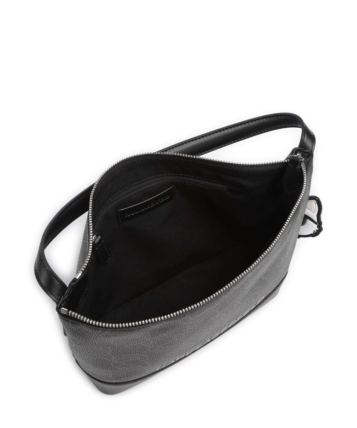 Karl Lagerfeld K/Ikonik Mono Hobo bag black