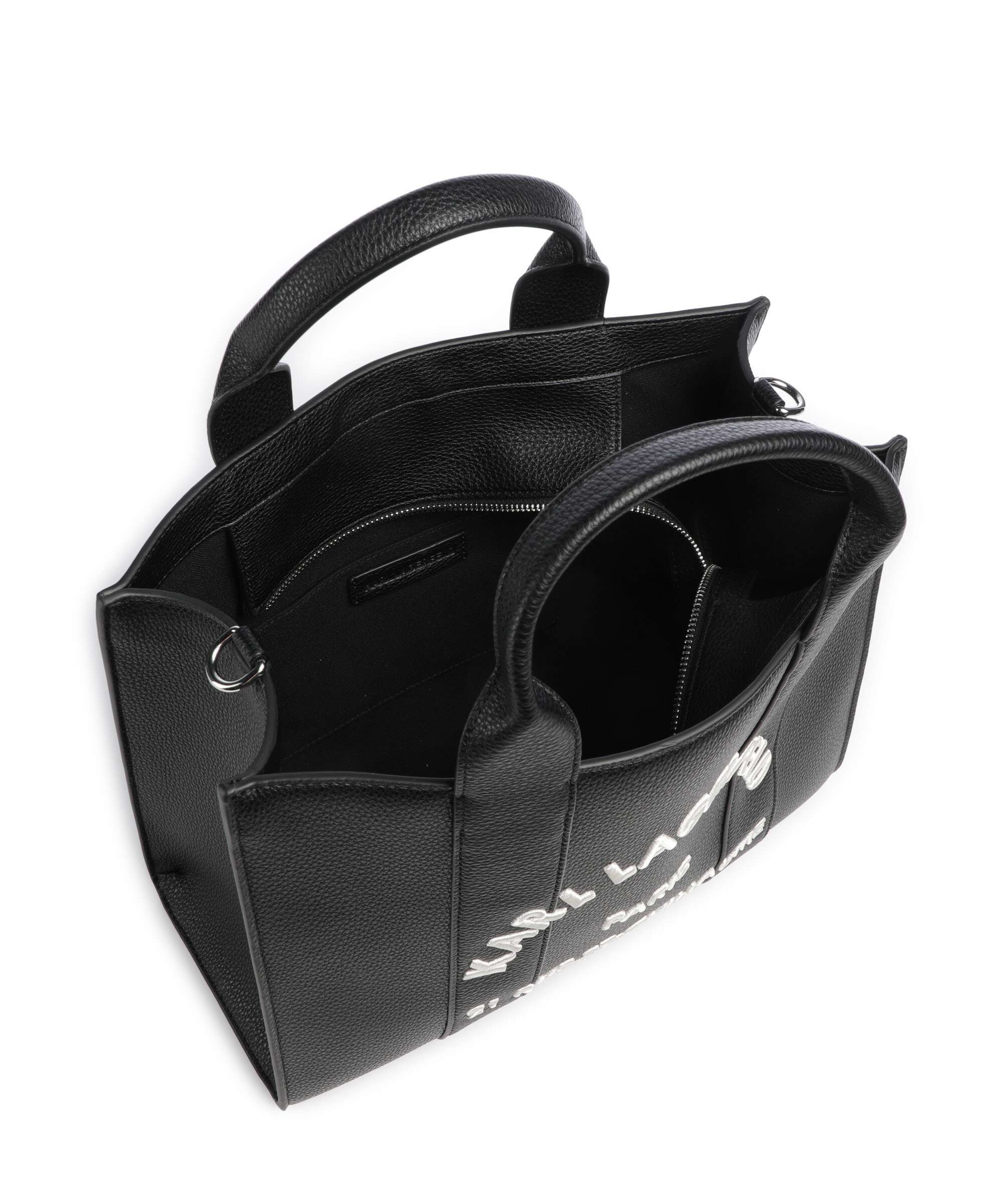Karl Lagerfeld K/Rue St Guillaume Medium Handbag white/black