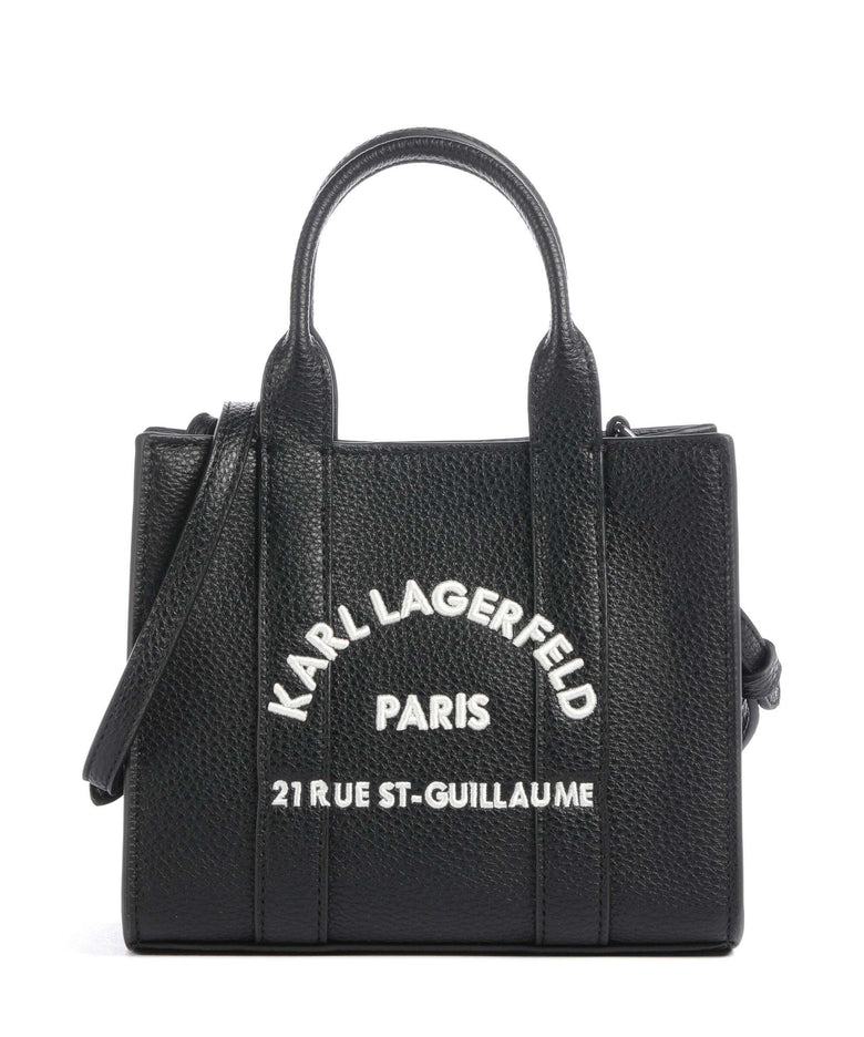 Karl Lagerfeld K/Rue St Guillaume Mini Handbag white/black