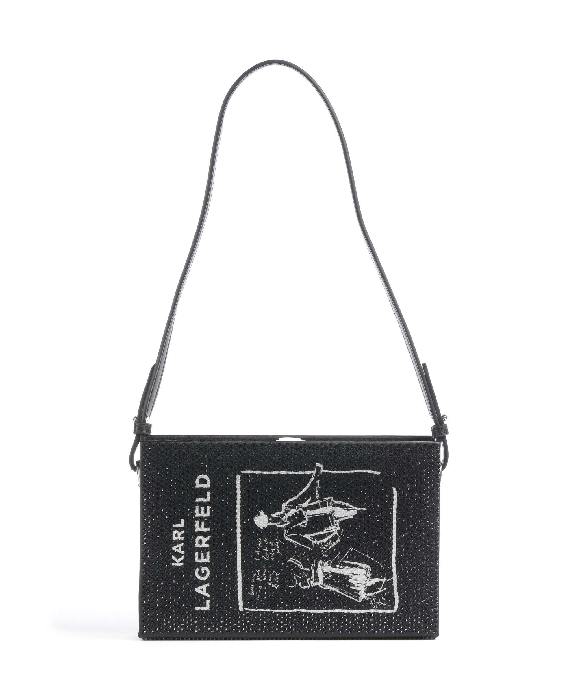 Karl Lagerfeld K/Soiree Book Shoulder bag black embellishment