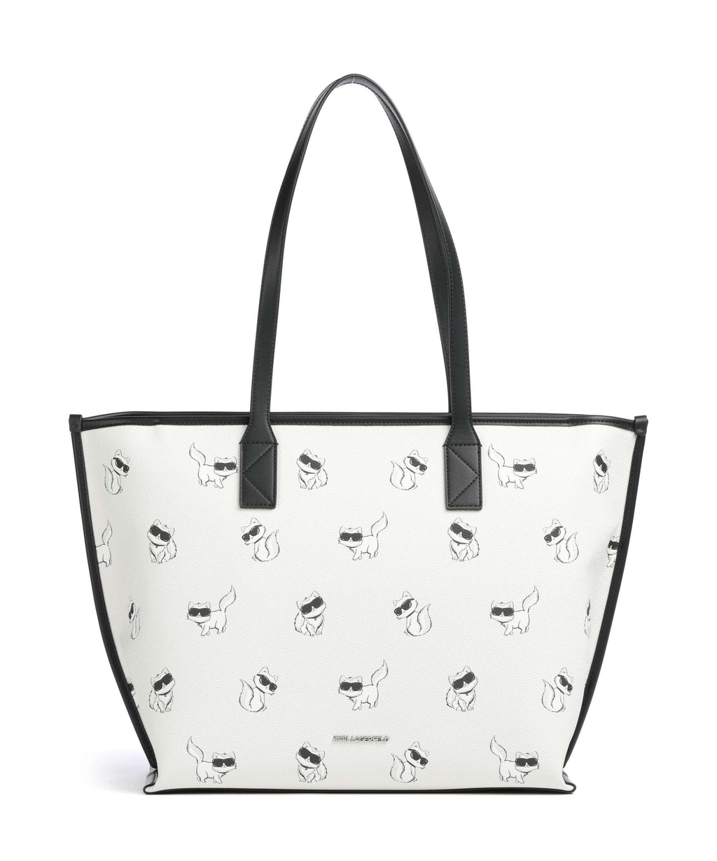 Karl Lagerfeld Ikon Choupette Tote bag off white