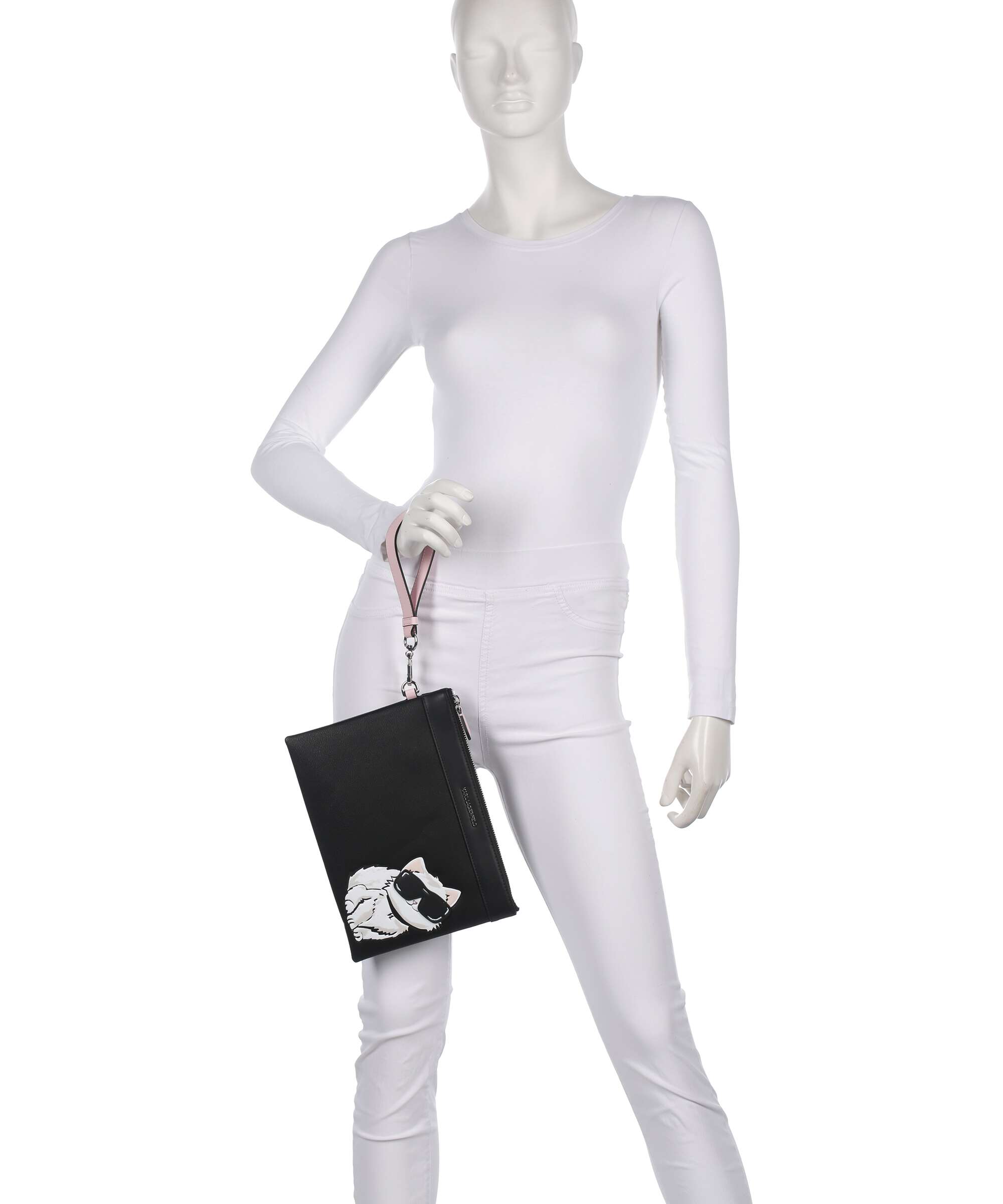 Karl Lagerfeld Ikon Choupette Wristlet black